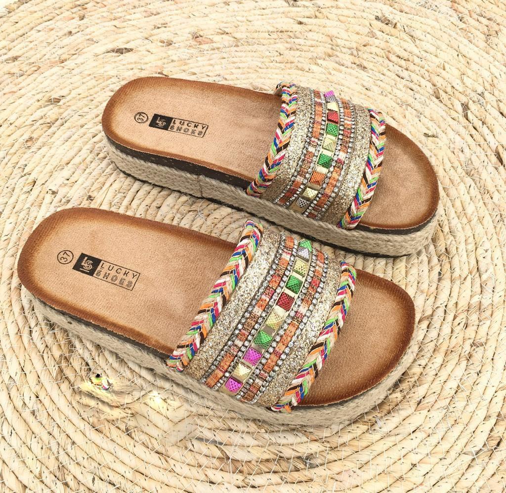 Brittany Slipper | Glanzende Zomerslipper Voor Vakantie & Vrije Tijd