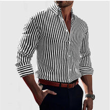 Melker | Gestreept Slim Fit Overhemd Voor Heren