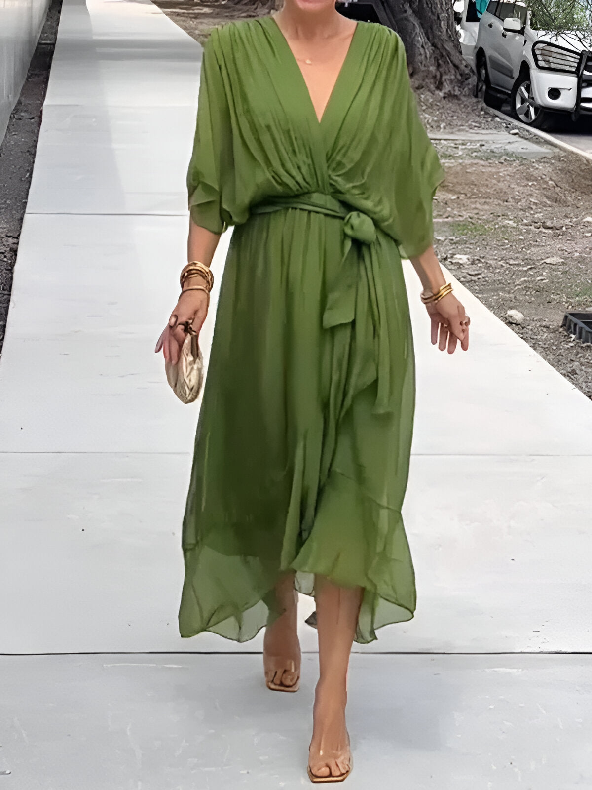 Monica | Luchtige Chiffon Jurk Voor Zomerse Elegant